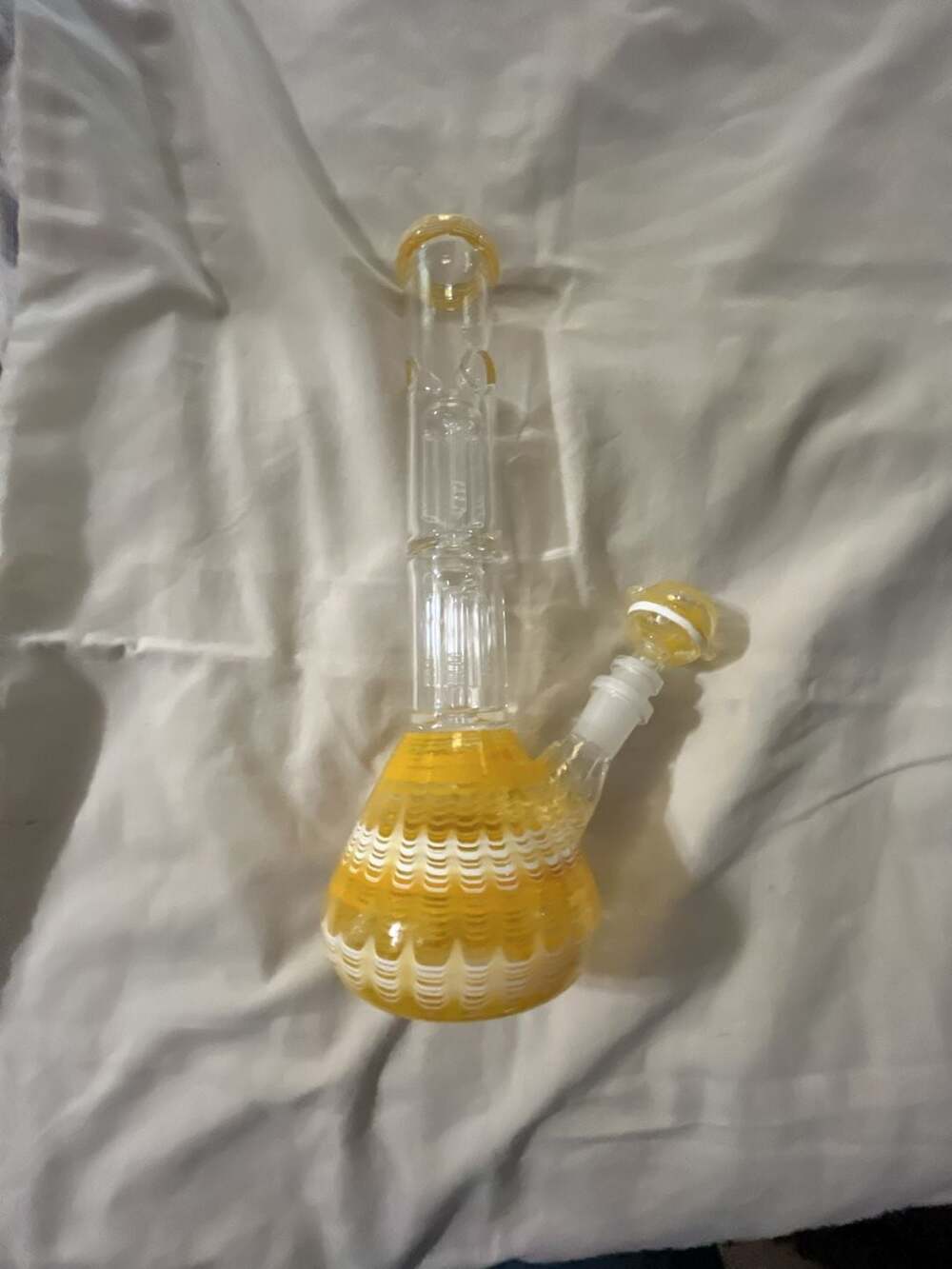 Glass Water Piece Yellow